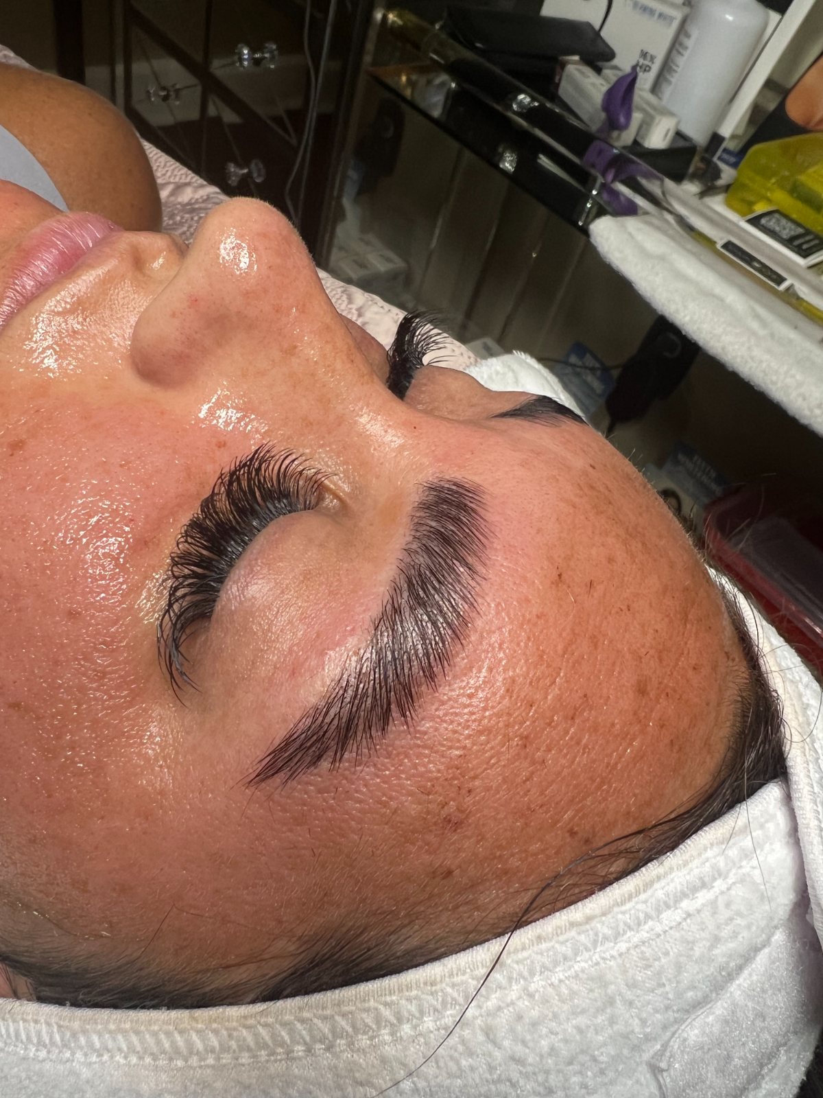 Brow shaping and lamination — client work — The Bronze Lily, St. Petersburg, FL