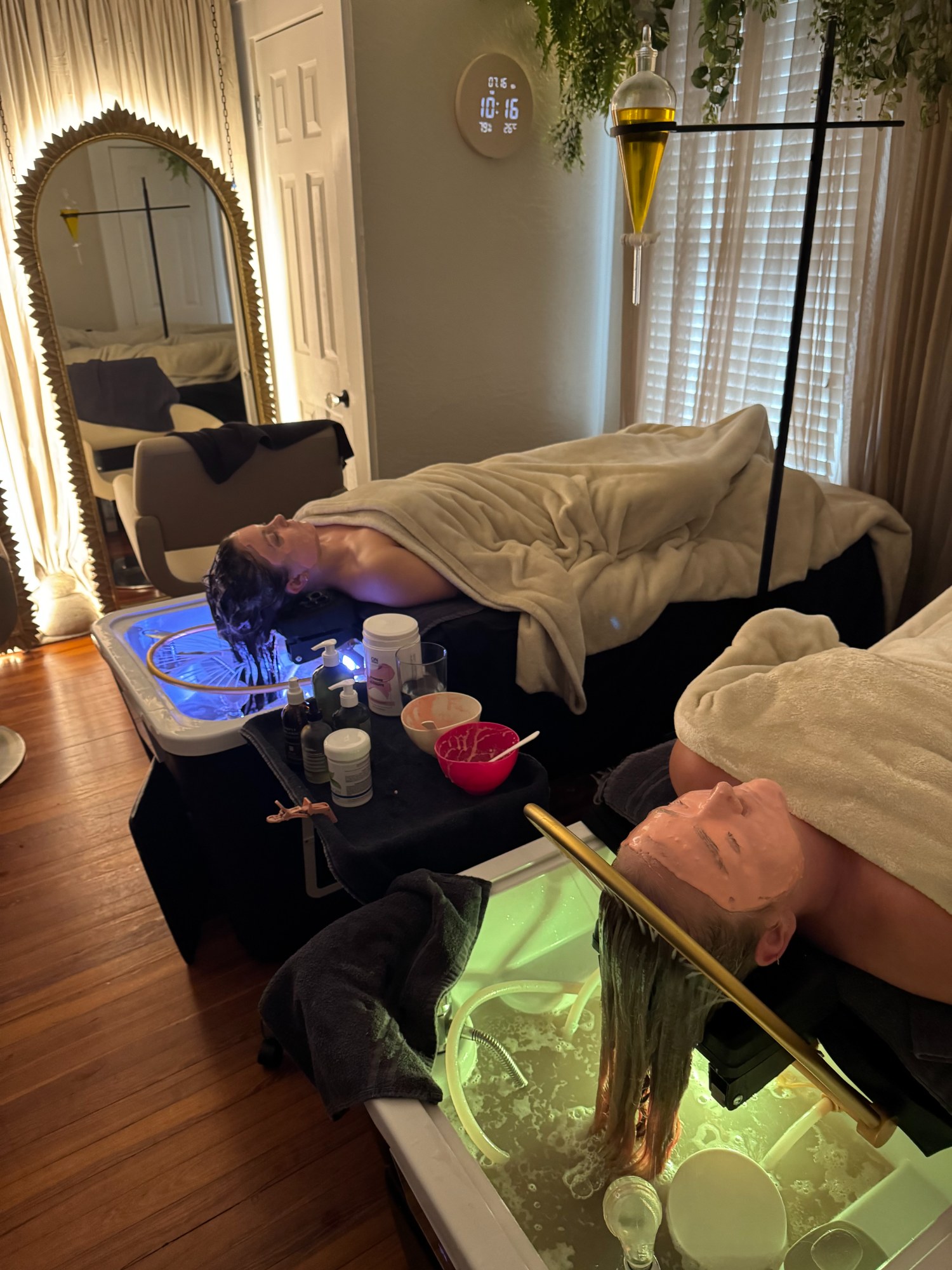 Gift card, duo head spa session presentation — The Bronze Lily, St. Petersburg, FL